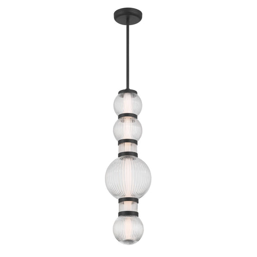 Cordel Medium LED Mini Pendant in Dark Matte Black