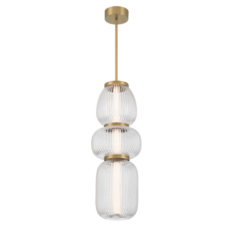 Cordel Large LED Mini Pendant in Legacy Brass