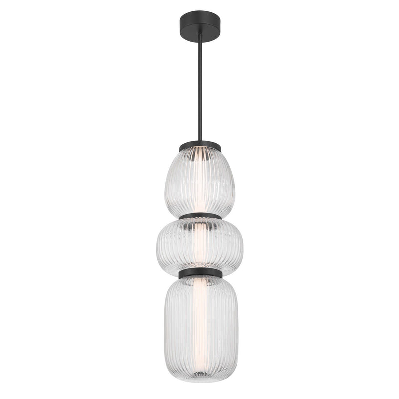 Cordel Large LED Mini Pendant in Dark Matte Black