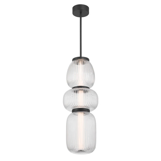 Cordel Large LED Mini Pendant in Dark Matte Black