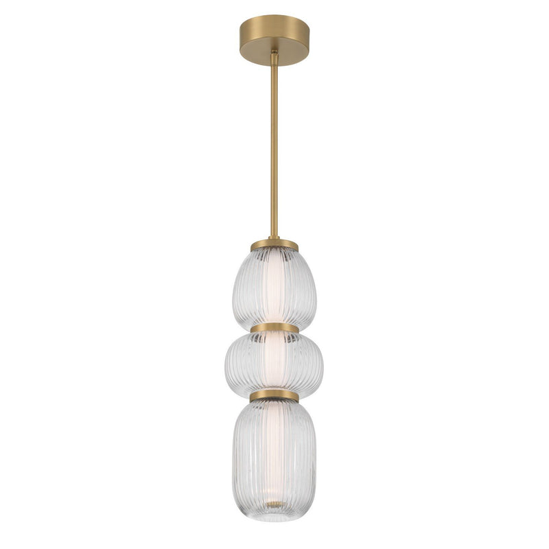 Cordel Small LED Mini Pendant in Legacy Brass