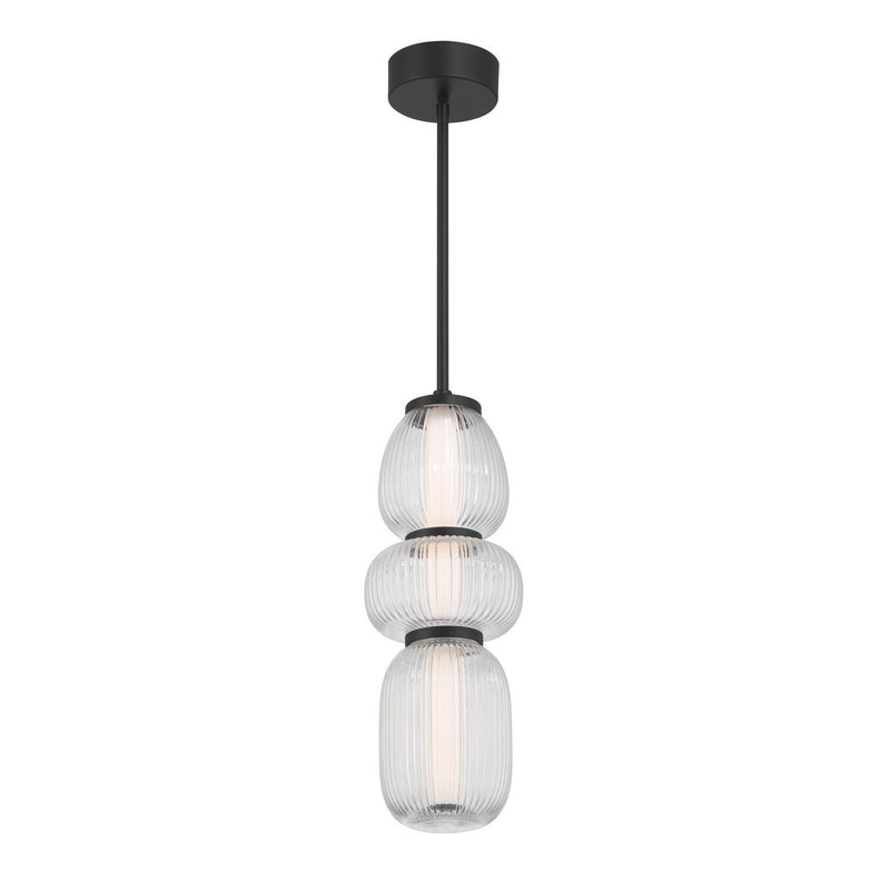 Cordel Small LED Mini Pendant in Dark Matte Black