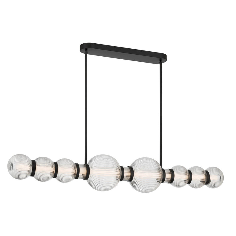 Cordel LED Linear Pendant in Dark Matte Black