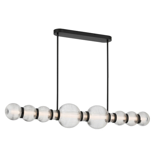 Cordel LED Linear Pendant in Dark Matte Black