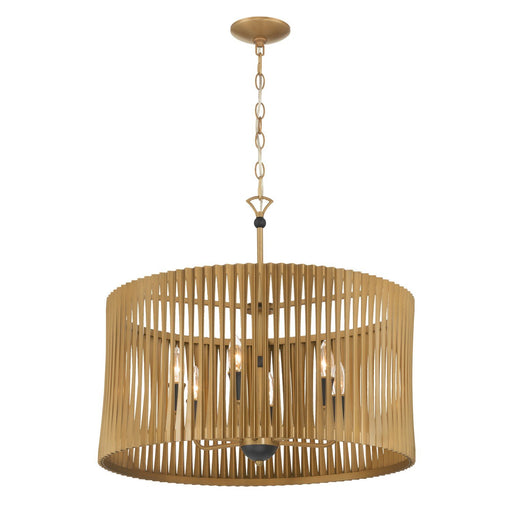 Aven 6-Light Pendant in Sand Coal Black