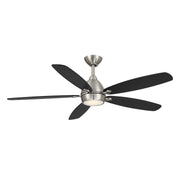 Soreno 52" LED Ceiling Fan in Brushed Nickel / Coal