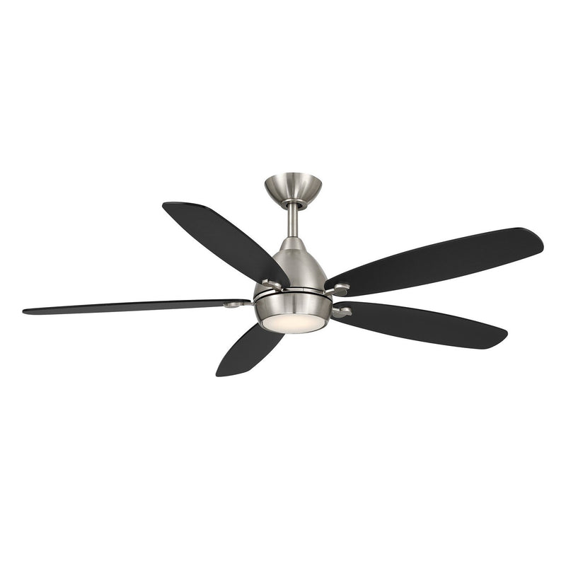 Soreno 52" LED Ceiling Fan in Brushed Nickel / Coal