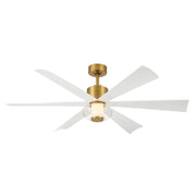 Veyra 56" LED Ceiling Fan in Legacy Brass / Alabaster White