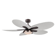 Saltcress 60" Outdoor LED Ceiling Fan in Dark Bronze / Sand Alabaster White