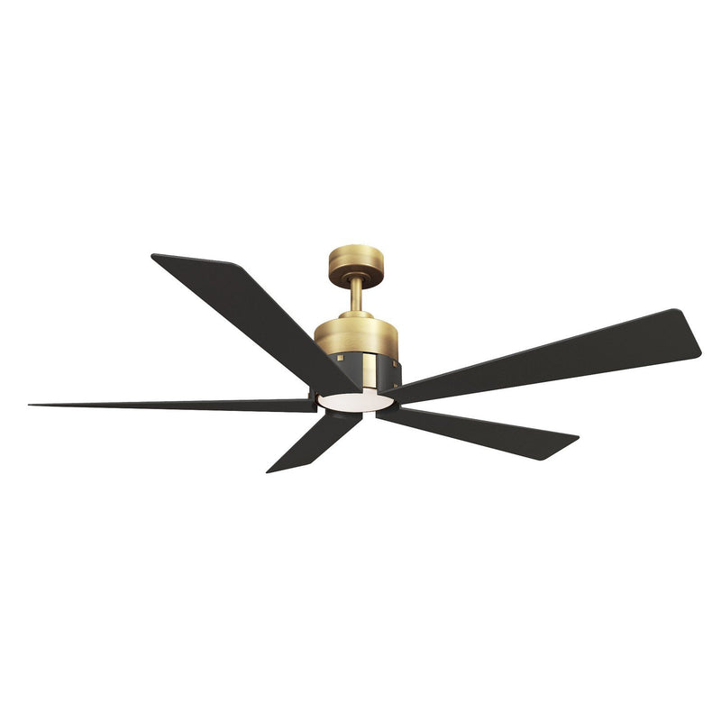 Oovin 54" LED Ceiling Fan in Heritage Brass / Coal