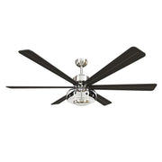 Ligero 60" LED Ceiling Fan in Brushed Nickel / Coal