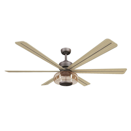 Ligero 60" LED Ceiling Fan in Dark Bronze / White Oak