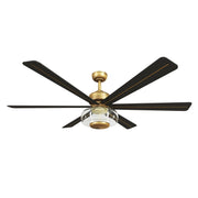 Ligero 60" LED Ceiling Fan in Heritage Brass / Coal