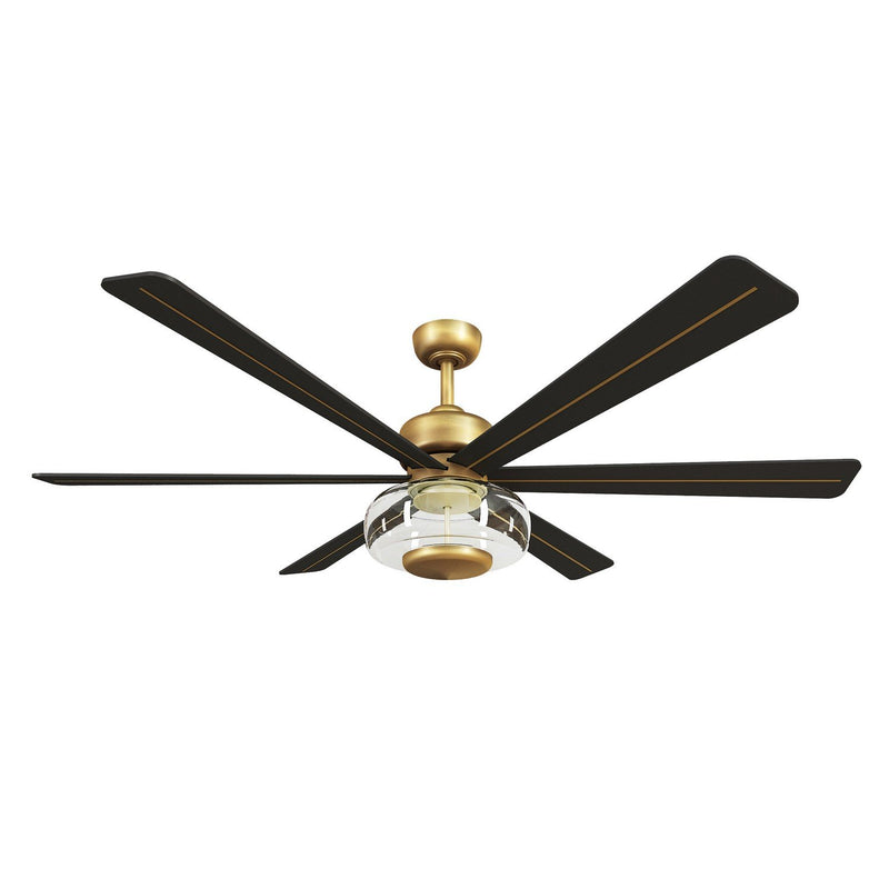 Ligero 60" LED Ceiling Fan in Heritage Brass / Coal