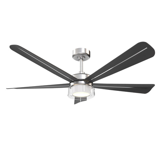 Nellora 52" LED Ceiling Fan in Brushed Nickel / Coal