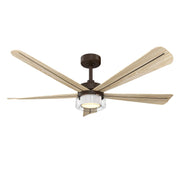 Nellora 52" LED Ceiling Fan in Dark Bronze / White Oak