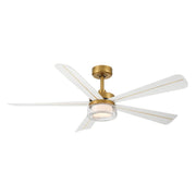 Nellora 52" LED Ceiling Fan in Legacy Brass / Alabaster White