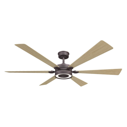 Brenix 60" LED Ceiling Fan in Dark Bronze / White Oak