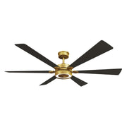 Brenix 60" LED Ceiling Fan in Heritage Brass / Coal