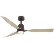 Foxden 53" LED Ceiling Fan in Dark Bronze / White Oak