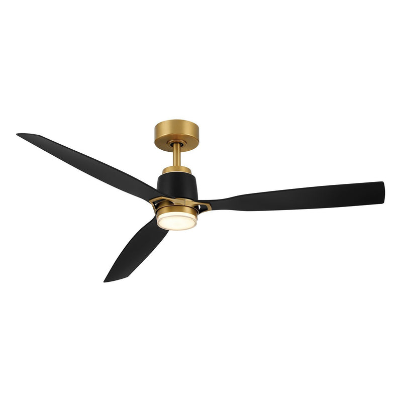 Foxden 53" LED Ceiling Fan in Legacy Brass / Coal