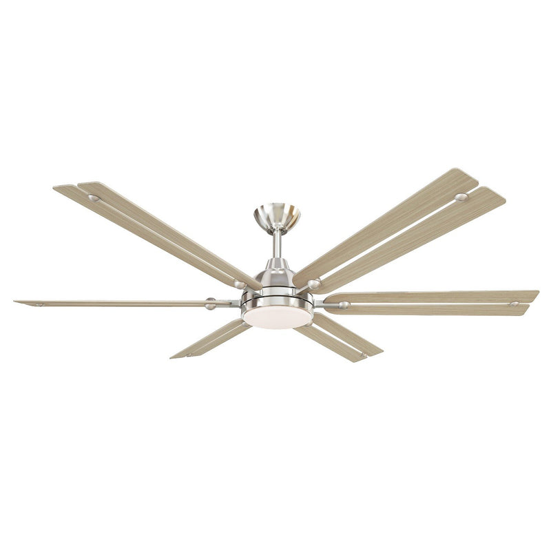 Allegata 56" LED Ceiling Fan in Brushed Nickel / White Oak