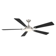 Cadena 65" LED Ceiling Fan in Brushed Nickel / Coal