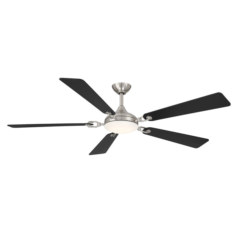 Cadena 65" LED Ceiling Fan in Brushed Nickel / Coal