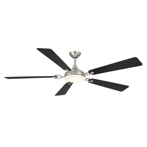 Cadena 65" LED Ceiling Fan in Brushed Nickel / Coal