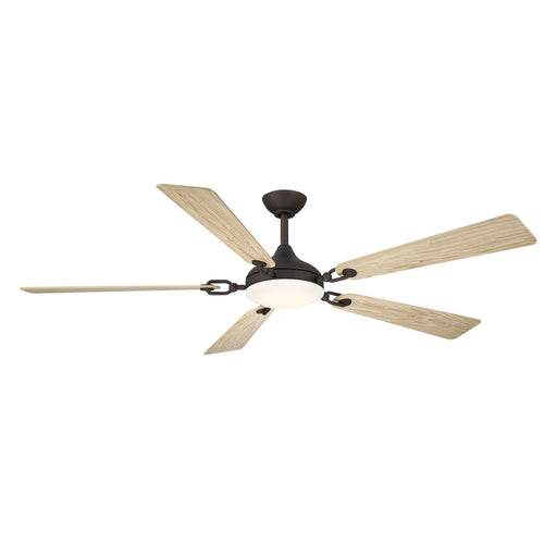 Cadena 65" LED Ceiling Fan in Dark Bronze / White Oak