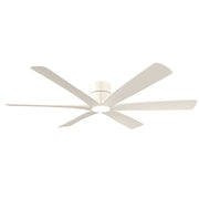 Brisano 65" LED Hugger Ceiling Fan in Alabaster White