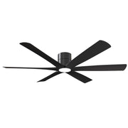 Brisano 65" LED Hugger Ceiling Fan in Coal