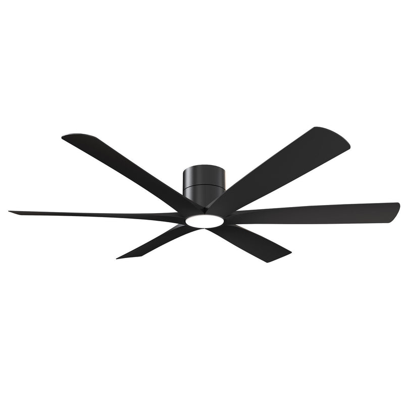Brisano 65" LED Hugger Ceiling Fan in Coal