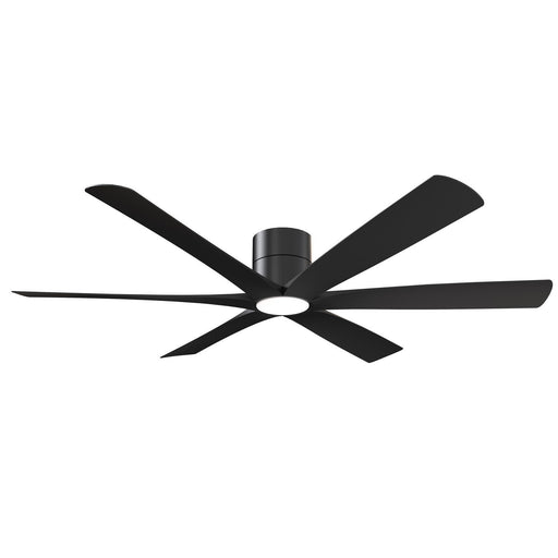 Brisano 65" LED Hugger Ceiling Fan in Coal