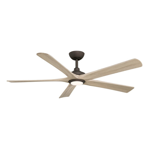 Seressa 56" Outdoor LED Ceiling Fan in Dark Bronze / Ashwood