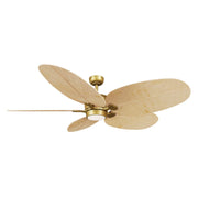 Portesa 60" LED Ceiling Fan in Heritage Brass / Natural Palm