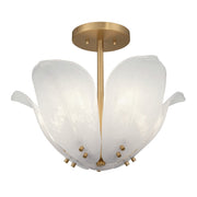 Orchid 5-Light Semi-Flush Mount in Legacy Brass