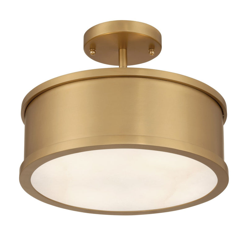 Wynn 2-Light Semi-Flush Mount in Legacy Brass