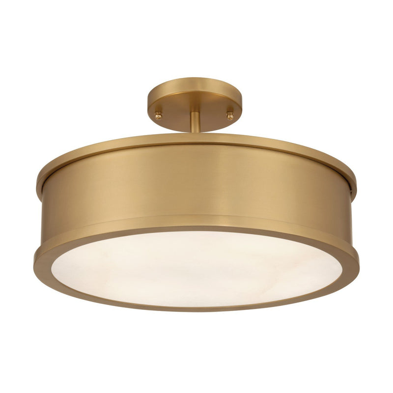 Wynn 4-Light Semi-Flush Mount in Legacy Brass