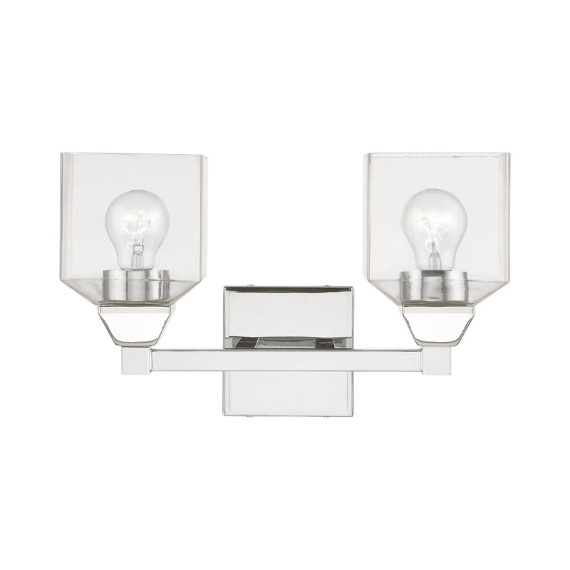 Aragon 2-Light Bath Vanity Light in Polished Chrome