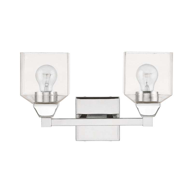 Aragon 2-Light Bath Vanity Light in Polished Chrome