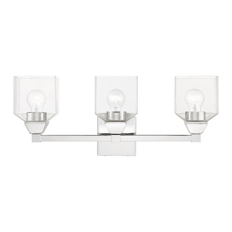 Aragon 3-Light Bath Vanity Light in Polished Chrome