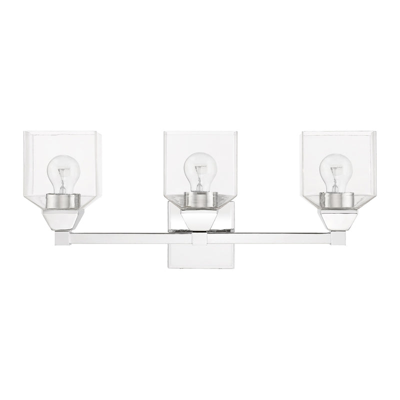 Aragon 3-Light Bath Vanity Light in Polished Chrome