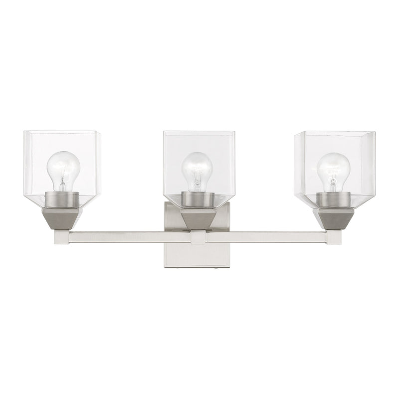 Aragon 3-Light Bath Vanity Light in Brushed Nickel
