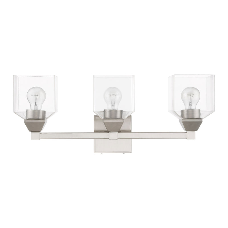 Aragon 3-Light Bath Vanity Light in Brushed Nickel