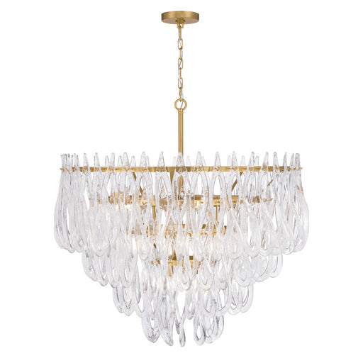 Glassara 15-Light Chandelier in Legacy Brass