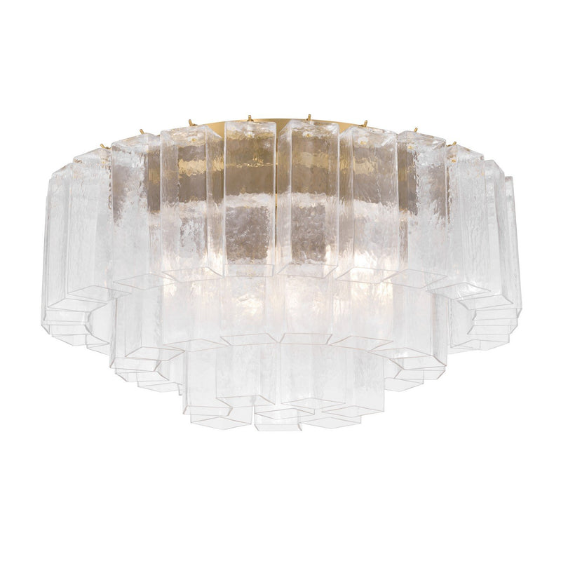 Torvento 7-Light Flush Mount in Legacy Brass