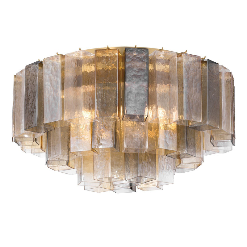Torvento 7-Light Flush Mount in Legacy Brass