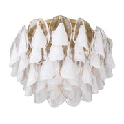 Verla Crest 6-Light Flush Mount in Legacy Brass