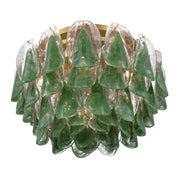 Verla Crest 6-Light Flush Mount in Legacy Brass